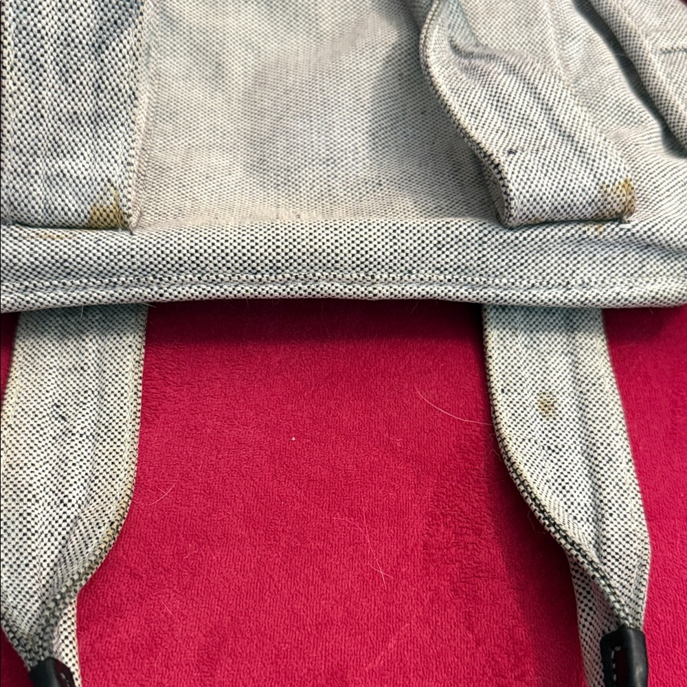 Prada Grey Mini Canvas Tote with Black Trim - Picture 12 of 13
